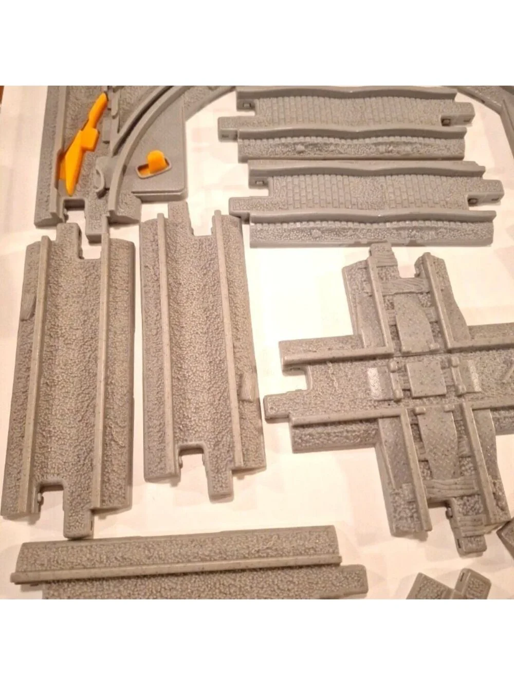 Geotrax Gray Railroad Train Tracks Lot 12 Pc  Straight Curves Fisher Price